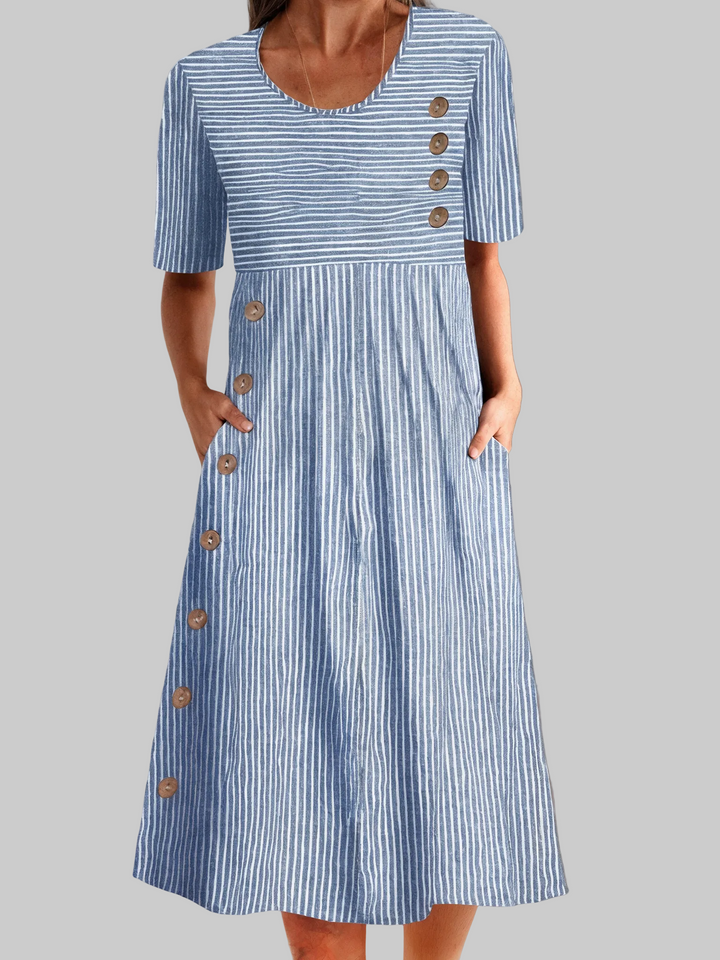 Dagmar - Letní pruhované šaty