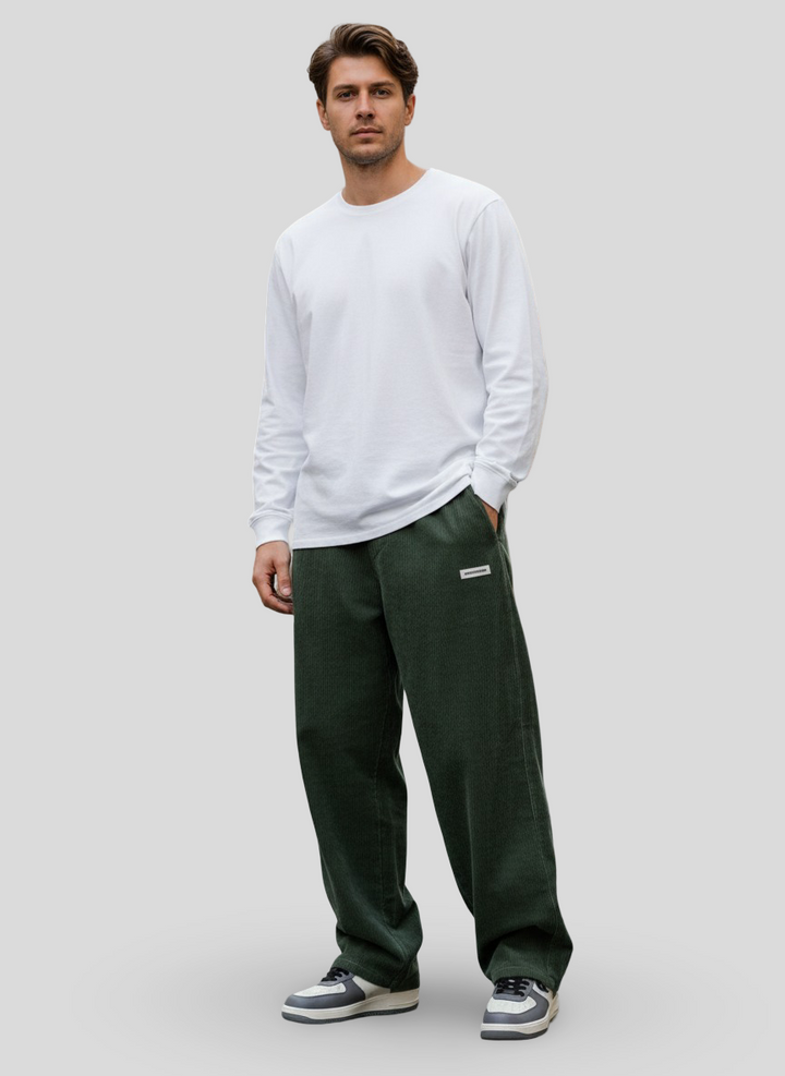 Šimon – Kalhoty Wide Fit z městské kordurové tkaniny