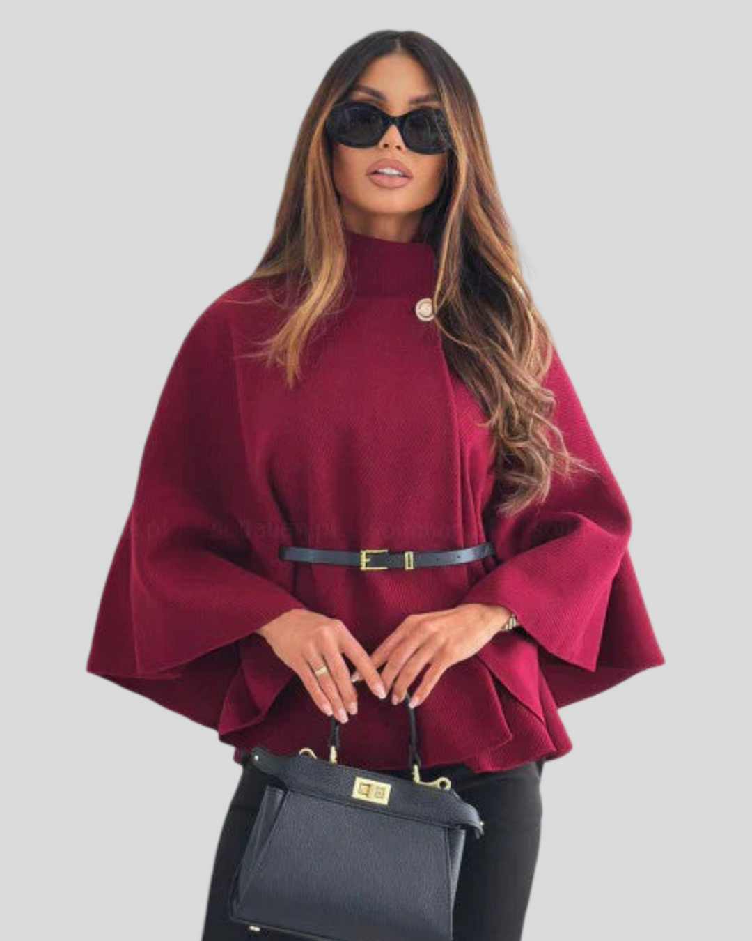 Alicja - Bunda s motýlími rukávy a páskem