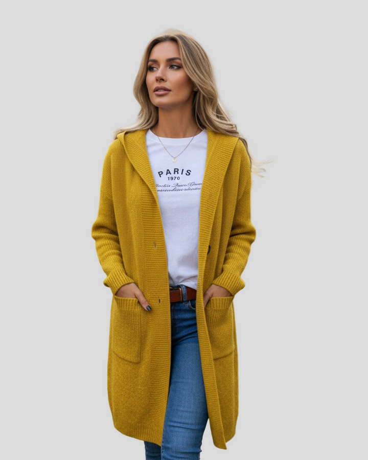 Magda - Dlouhý kardigan s hlubokými kapsami