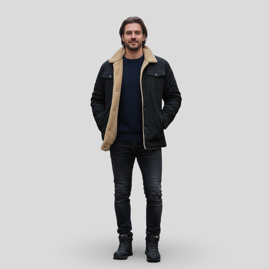 Filip – Zateplený zimní kabát Sherpa