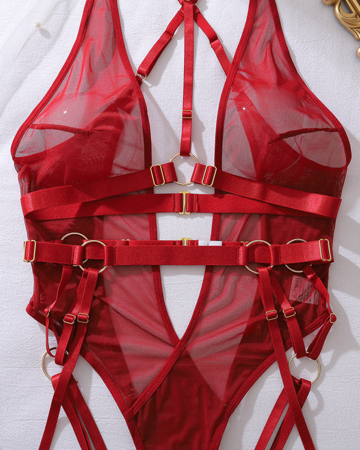 Edyta™ - Body z bavlny s odhalenými zády a kovovými ramínky