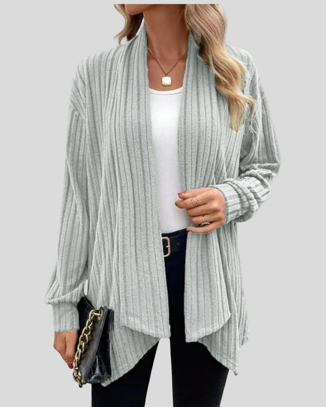 Ashley - Dlouhý kardigan bez knoflíků