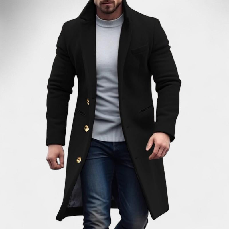 Eduard - Pánský vlněný kabát s klopami