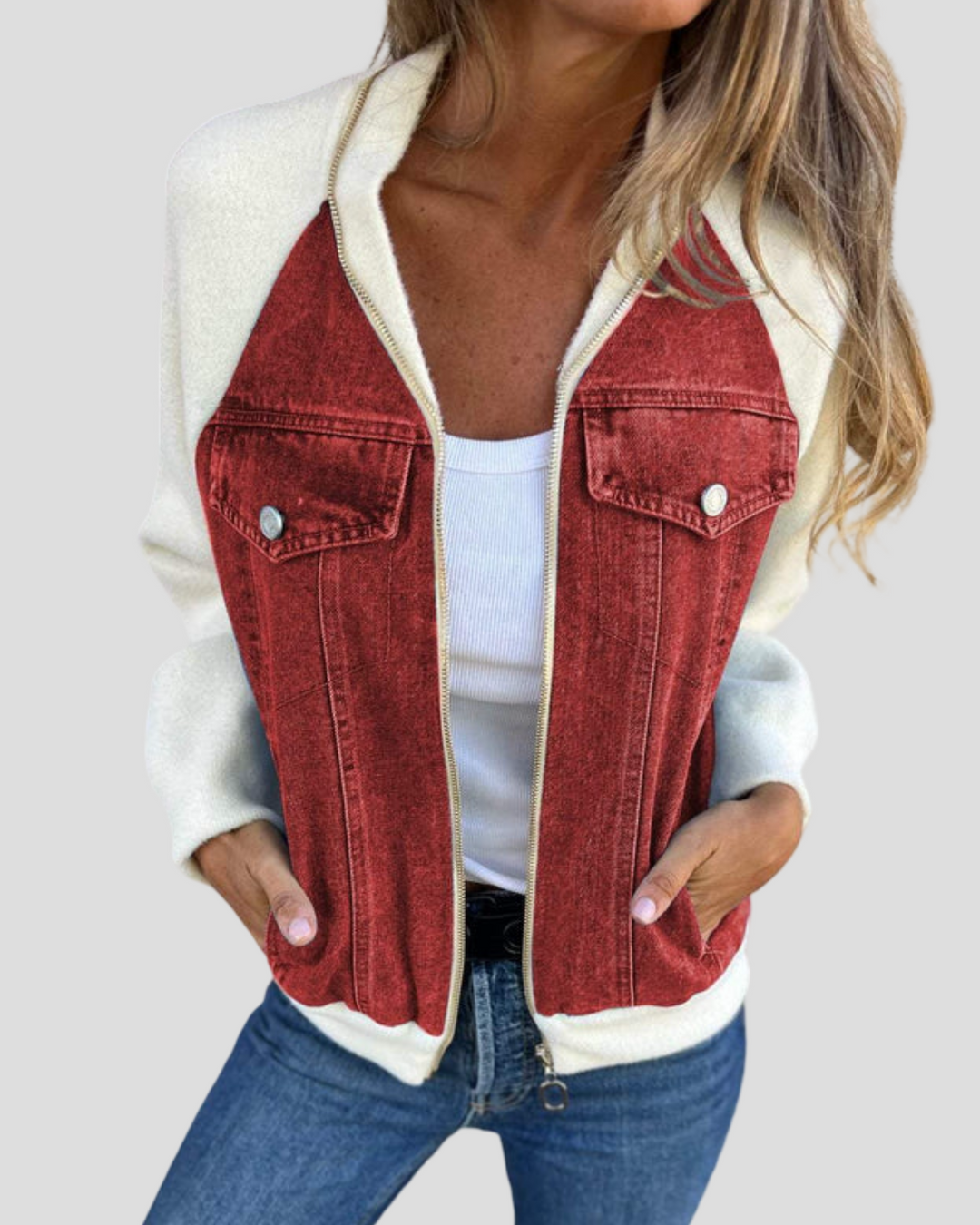 Hana - Exkluzivní džínsová bunda s vintage nádechem