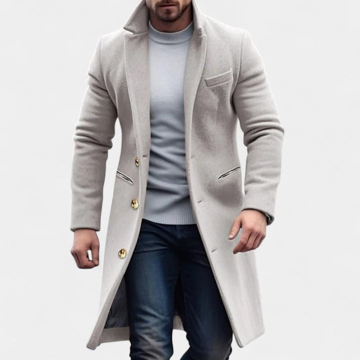 Eduard - Pánský vlněný kabát s klopami