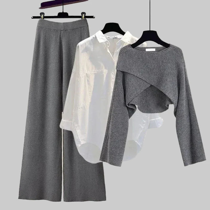 MIA - Pohodlný třídílný set s dlouhými rukávy.