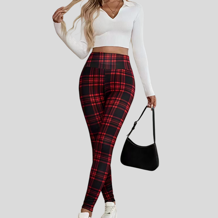 City Classic – Elegantní kostkované legíny